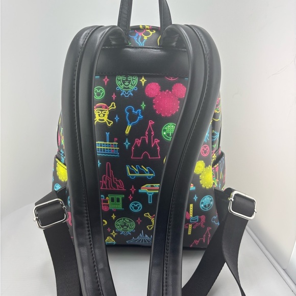 Retired Loungefly Disney Parks Neon Icons Mini Backpack – NWOT - Picture 5 of 7